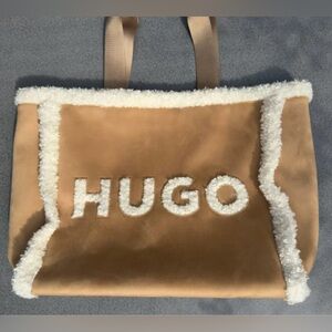 HUGO Beige and White Women's Tote
